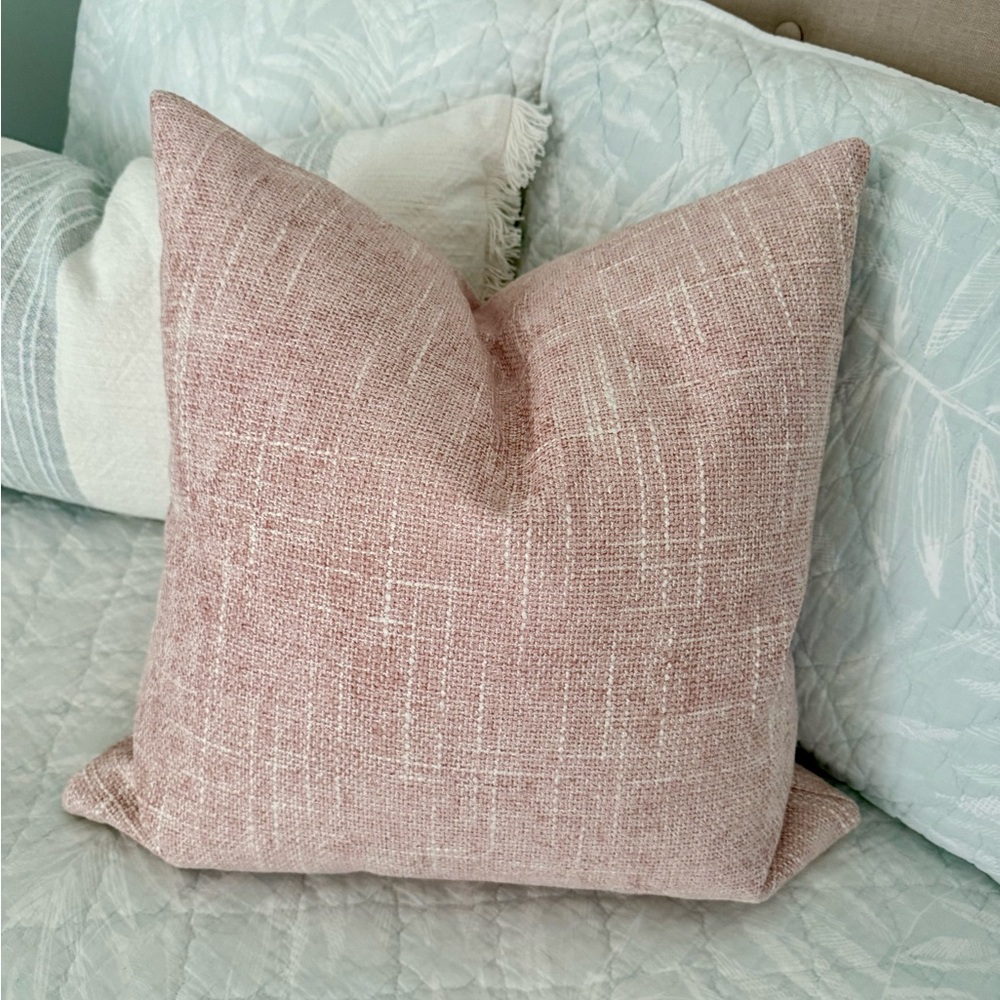 Custom Blush Throw Pillow Cover 18 x 18 - Picture 3 of 4